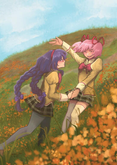 Madoka and Homura Madoka and Homura
